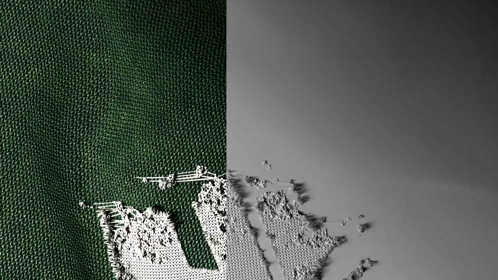 Broderie du logo : rendu final et passe en gris