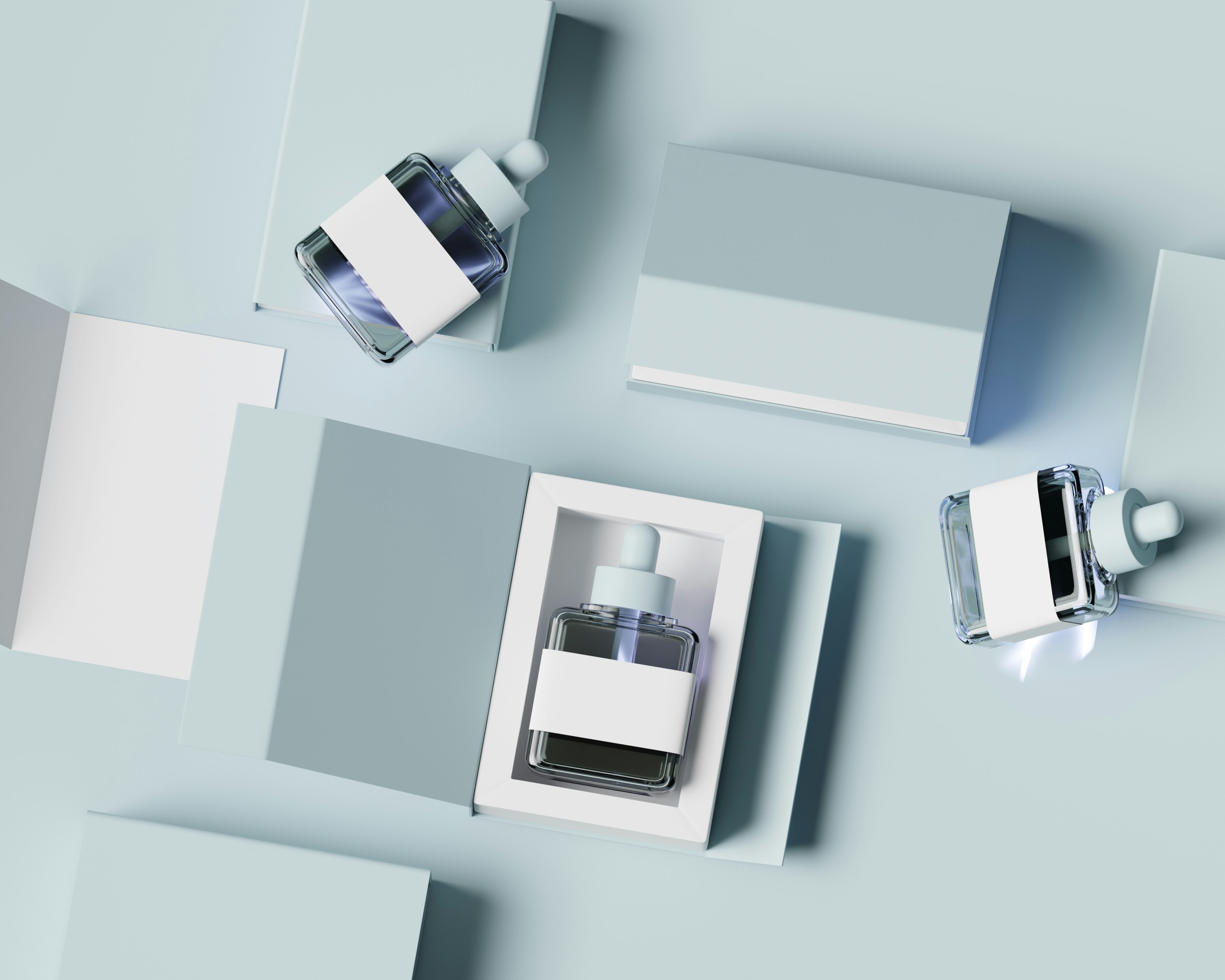 Photorealistic glass CGI render packshot — Parametre Studio Paris